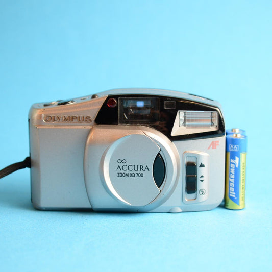 Olympus Accura Zoom XB 700 Film Camera | 35mm Point & Shoot | Tested & Working | Silver