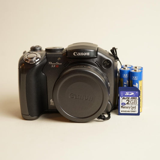 Canon PowerShot S3 IS Digital Camera | 6MP | Tested & Working | Black