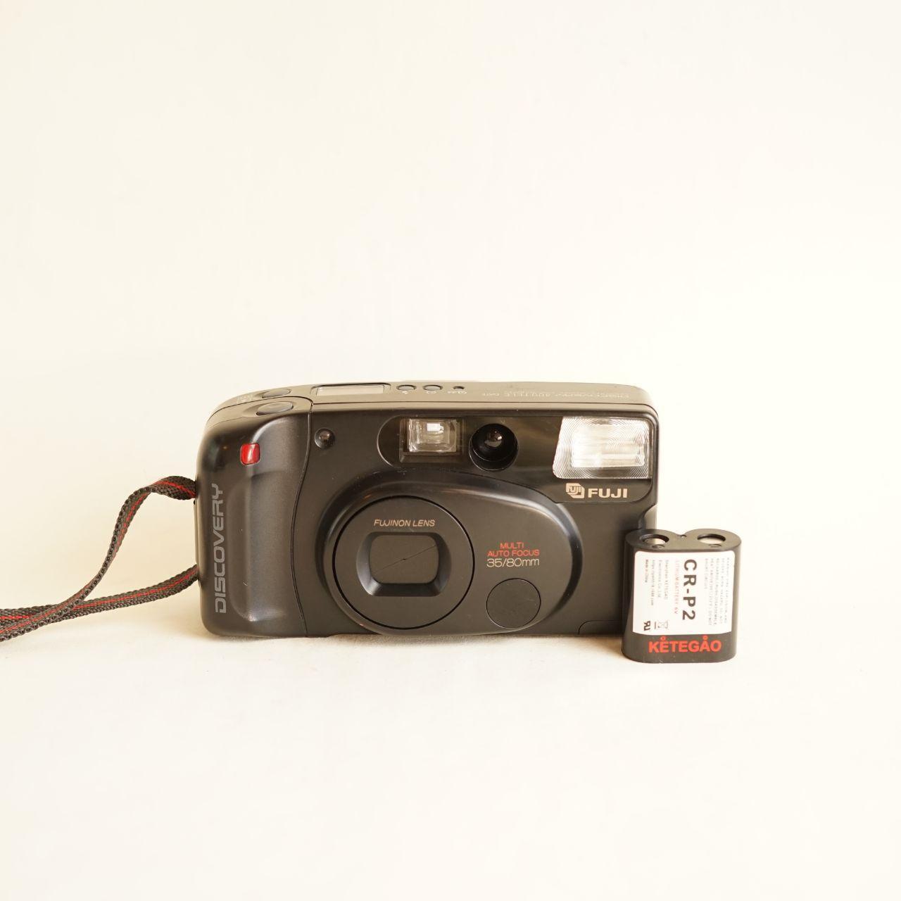 Fujifilm Discovery 400 Tele Film Camera | 35mm Point & Shoot | Tested & Working | Black