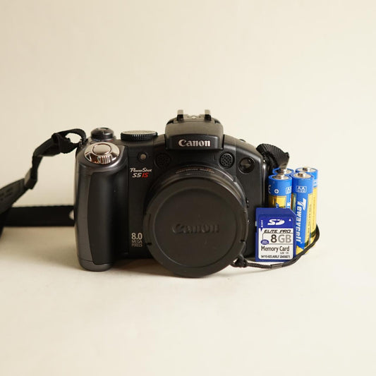 Canon PowerShot S5 IS Digital Camera | 8.0MP | Tested & Working | Black