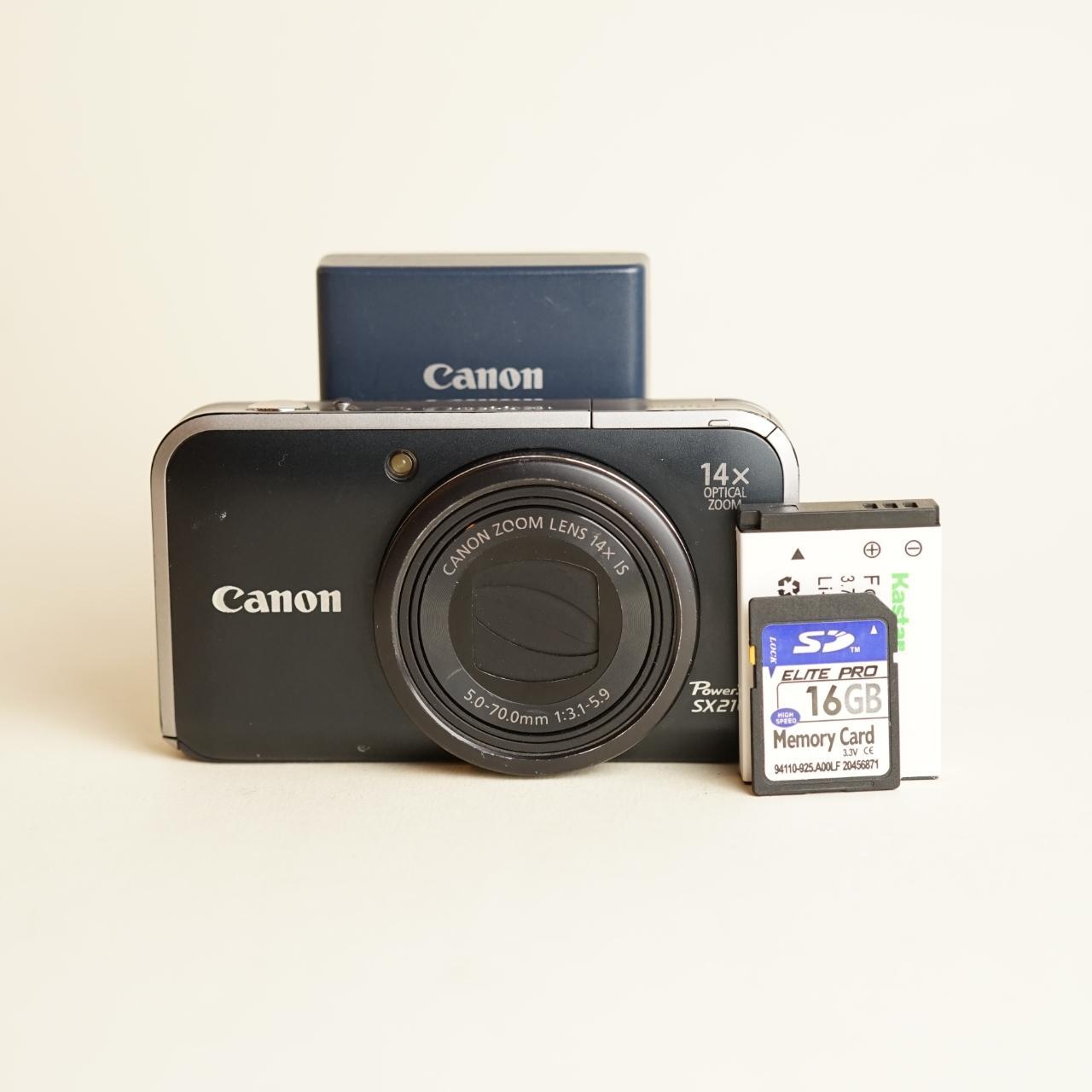 Canon PowerShot SX210 IS Digital Camera | 14.1MP | Tested & Working | Silver & Black