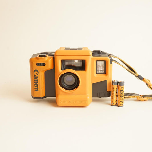 Canon AS-6 Film Camera | 35mm Point & Shoot | Tested & Working | Orange