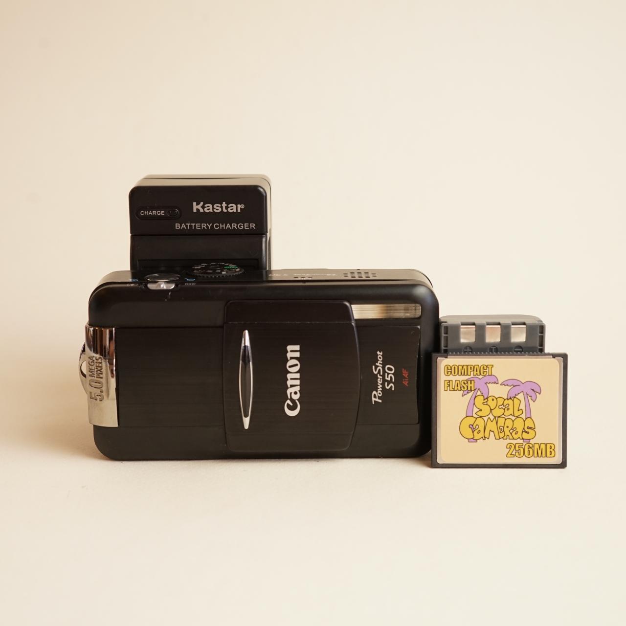 Canon PowerShot S50 Digital Camera | 5MP | Tested & Working | Black