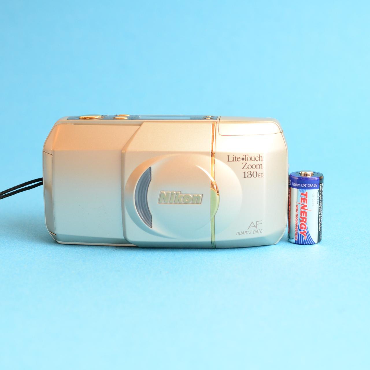 Nikon Lite Touch Zoom 130ED 35mm Film Camera | Tested & Working | Gold