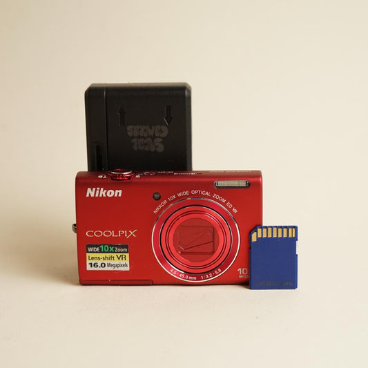 Nikon Coolpix S6200 Digital Camera | 16MP | Tested & Working | Red