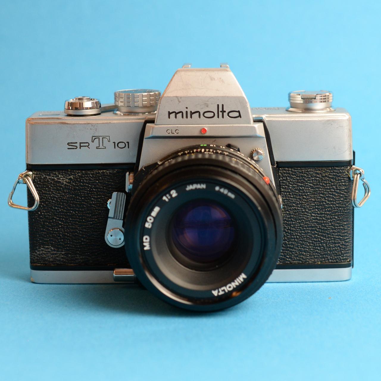 Minolta SRT-101 Film Camera | Fully CLA'd | 35mm SLR | Tested & Working | Silver & Black