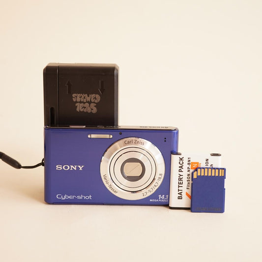 Sony CyberShot DSC-W330 Digital Camera | 14.1MP | Tested & Working | Blue