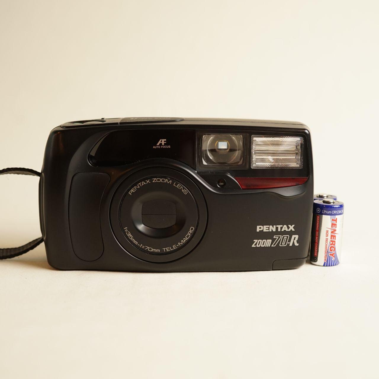 Pentax Zoom 70-R Film Camera | 35mm Point & Shoot | Tested & Working | Black