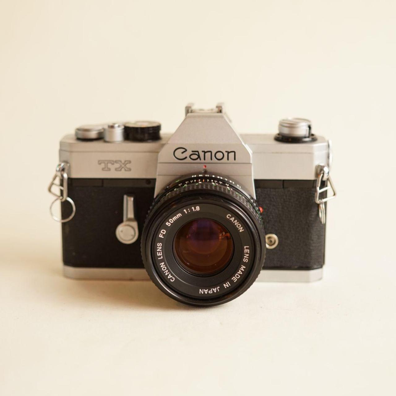 Canon TX | 35mm SLR Film Camera | Tested & Working | Silver & Black