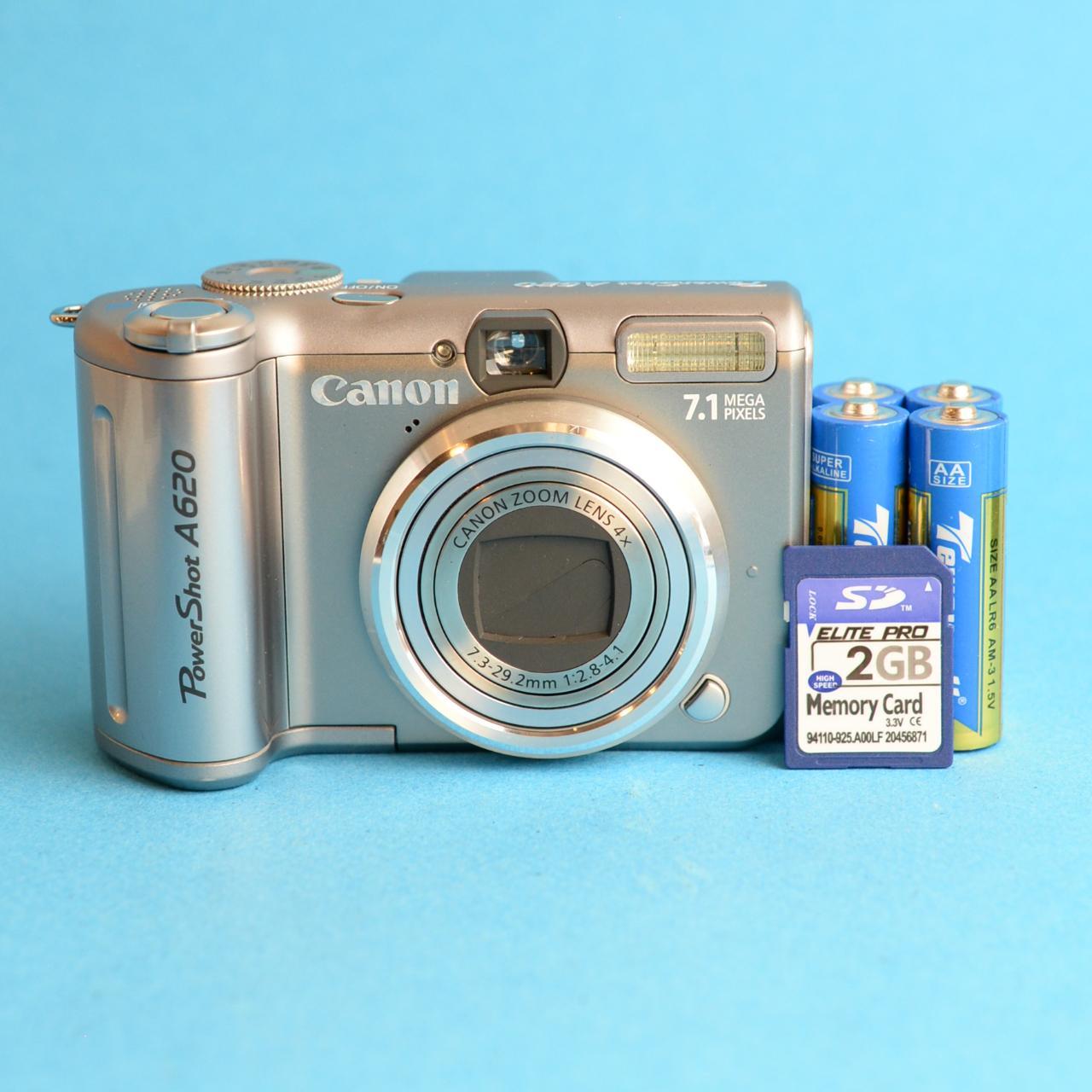 Canon Powershot A620 Digital Camera | 7.1MP | Tested & Working | Silver