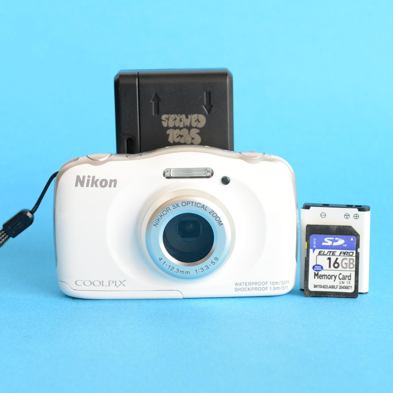 Nikon Coolpix S33 | 13MP Digital Camera | Tested & Working | White