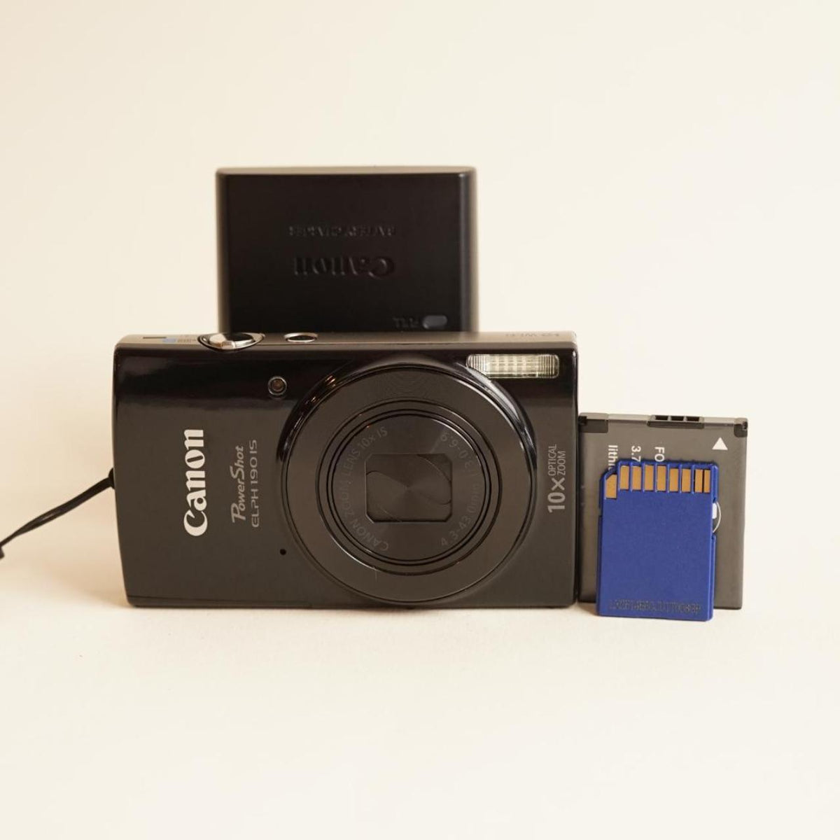 Canon PowerShot ELPH 190 IS Digital Camera | 20MP | Tested & Working | Black