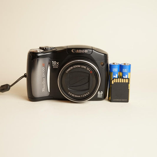 Canon PowerShot SX100 IS Digital Camera | 8MP | Tested & Working | Black