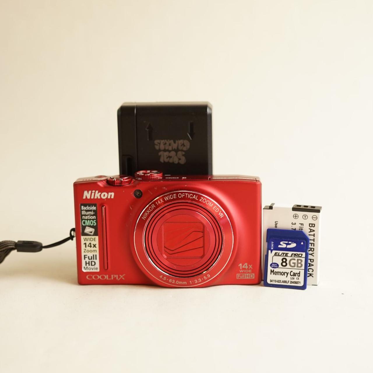 Nikon Coolpix S8200 Digital Camera | 16.1MP | Tested & Working | Red