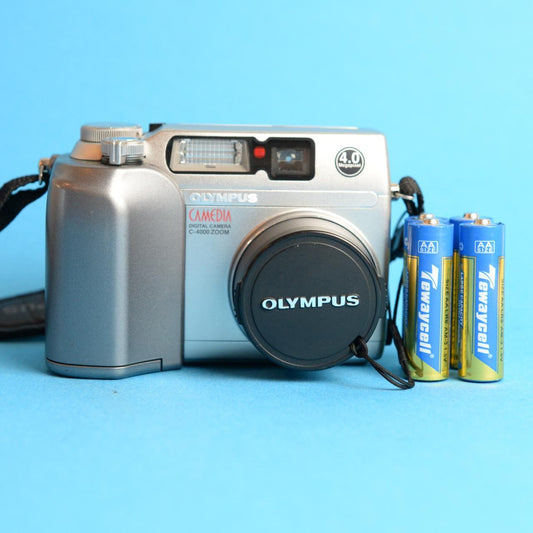 Olympus Camedia C-4000 Digital Camera | 4MP | Tested & Working | Silver