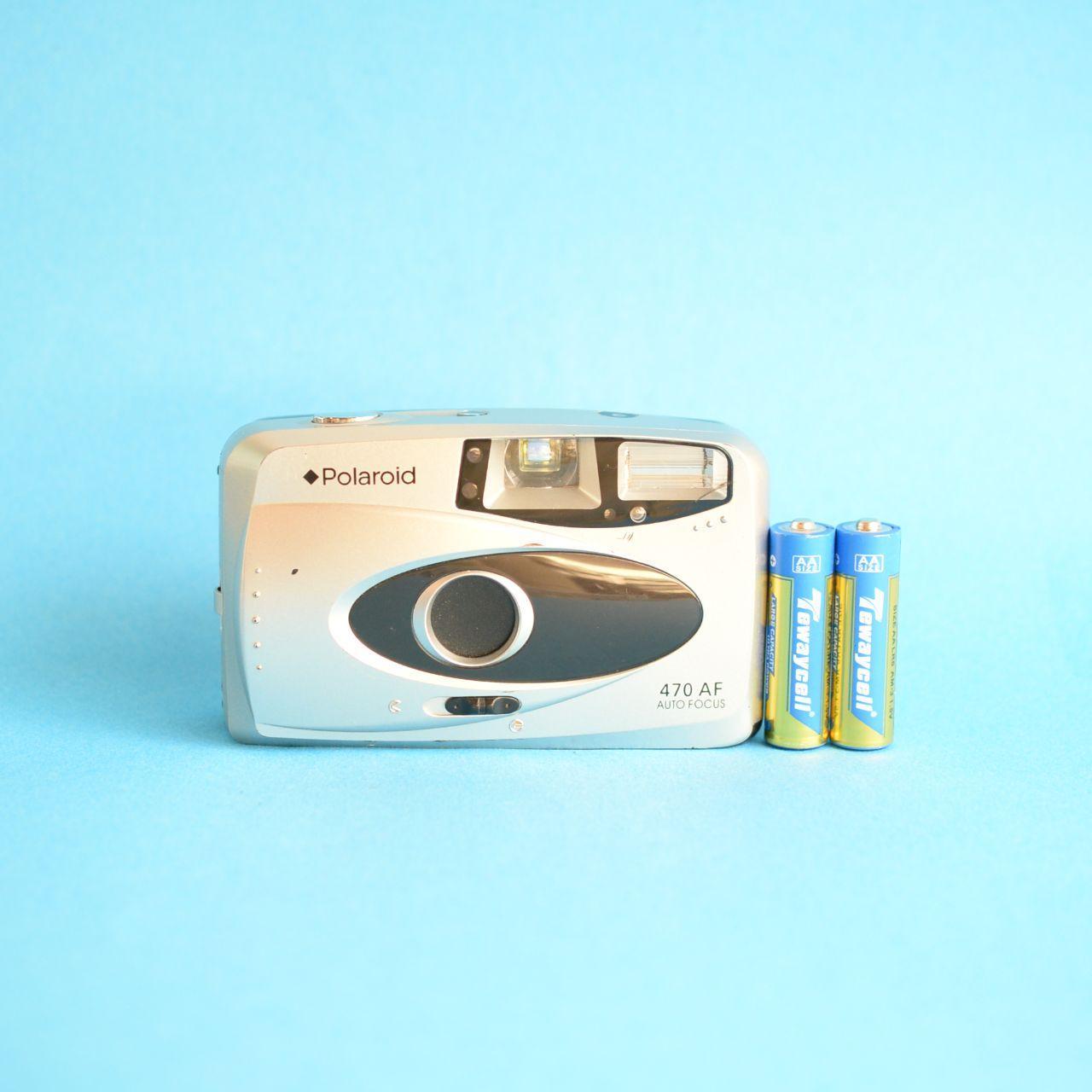 Polaroid 470 AF Film Camera | 35mm Point & Shoot | Tested & Working | Silver