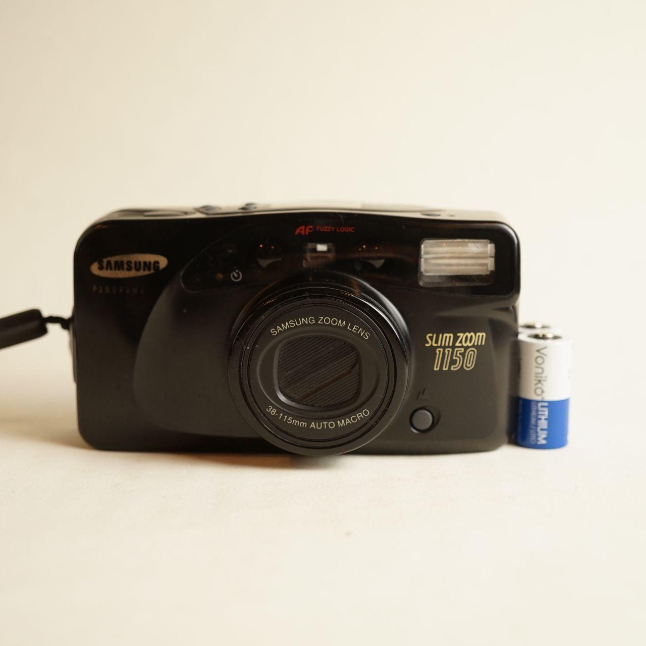 Samsung Slim Zoom 1150 Film Camera | 35mm Point & Shoot | Tested & Working | Black