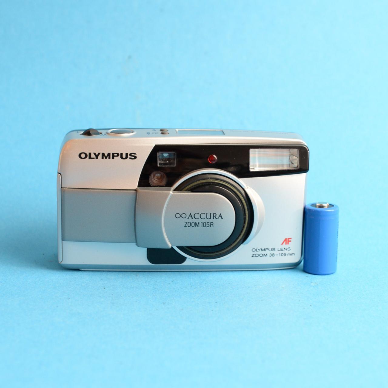 Olympus Accura Zoom 105R Film Camera | 35mm Point & Shoot | Tested & Working | Silver