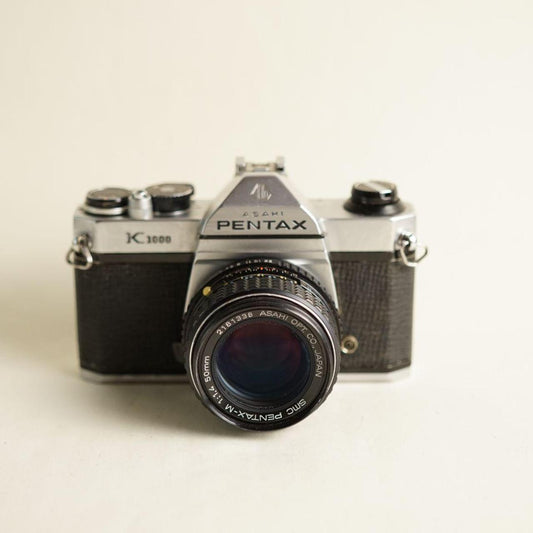 Asahi Pentax K1000 | FULLY CLA'd |  35mm SLR Film Camera | Tested & Working | Silver & Black