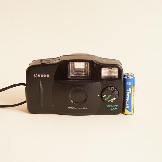 Canon Snappy LX II Film Camera | 35mm Point & Shoot | Tested & Working | Black