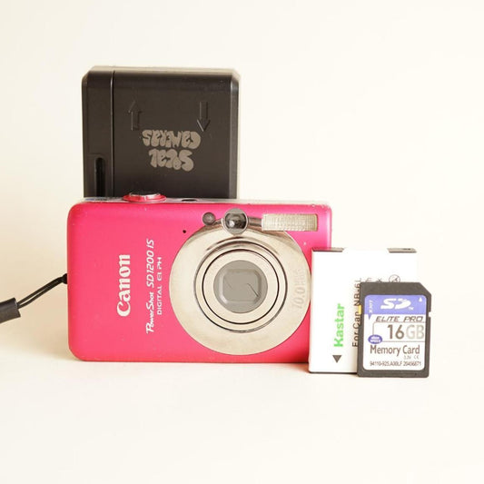 Canon PowerShot SD1200 IS Digital Camera | 10.0MP | Tested & Working w/Warranty | Pink