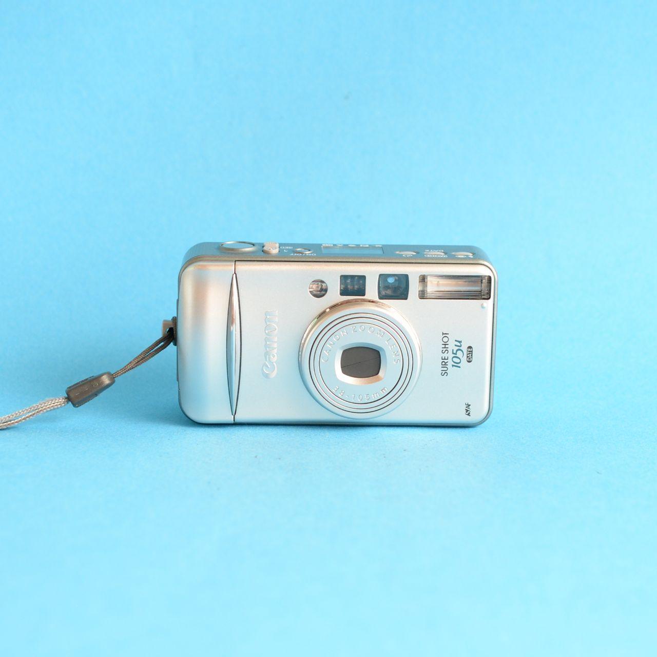 Canon SureShot 105u Date Film Camera | 35mm Point & Shoot | Tested & Working | Silver