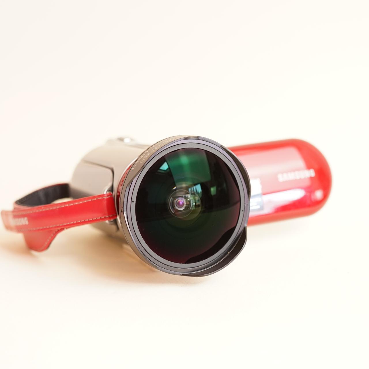 Samsung SC-MX20R Digital Camcorder w/Fisheye Lens | Tested & Working | Red