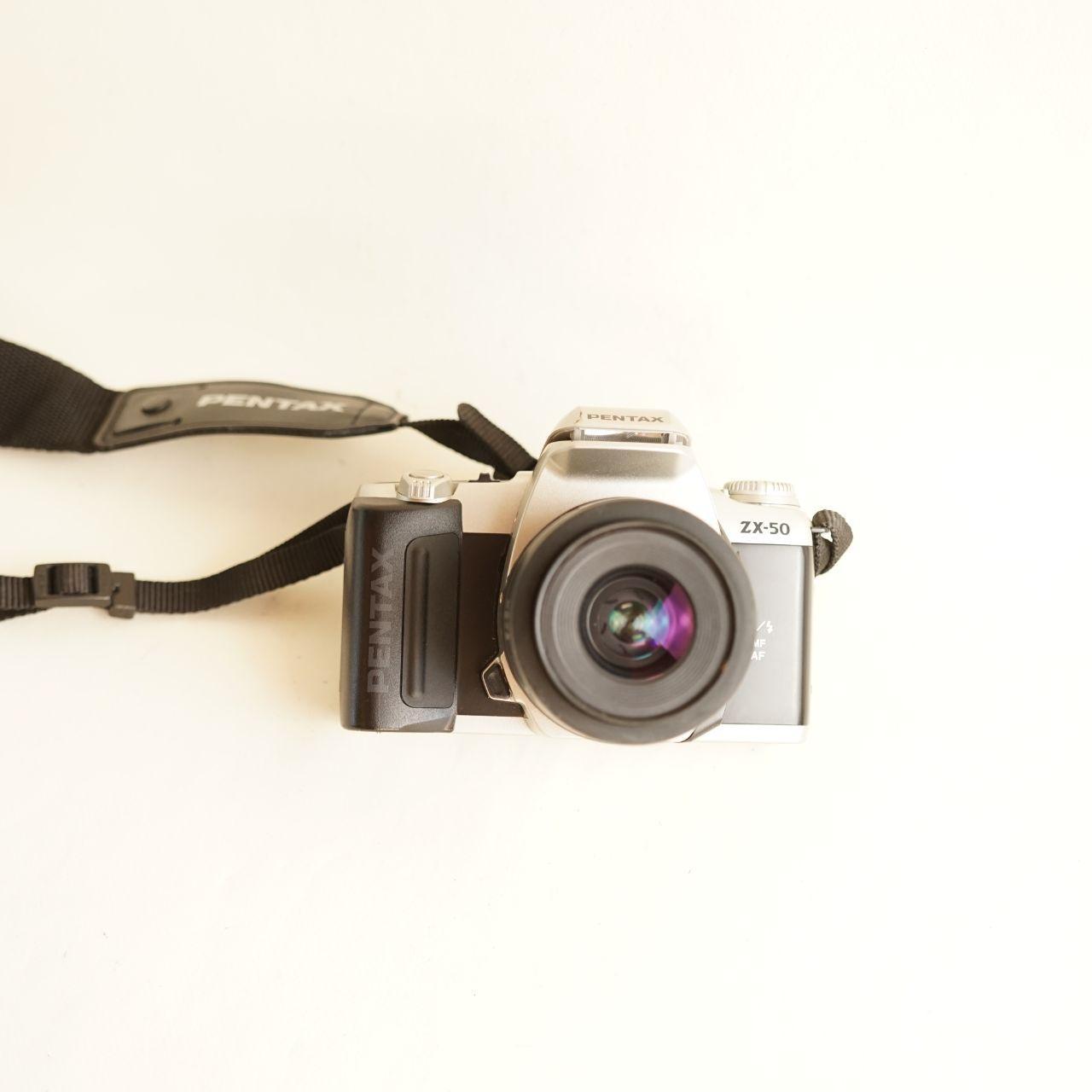 Pentax ZX-50 Film Camera | 35mm SLR | Read Description | Silver & Black