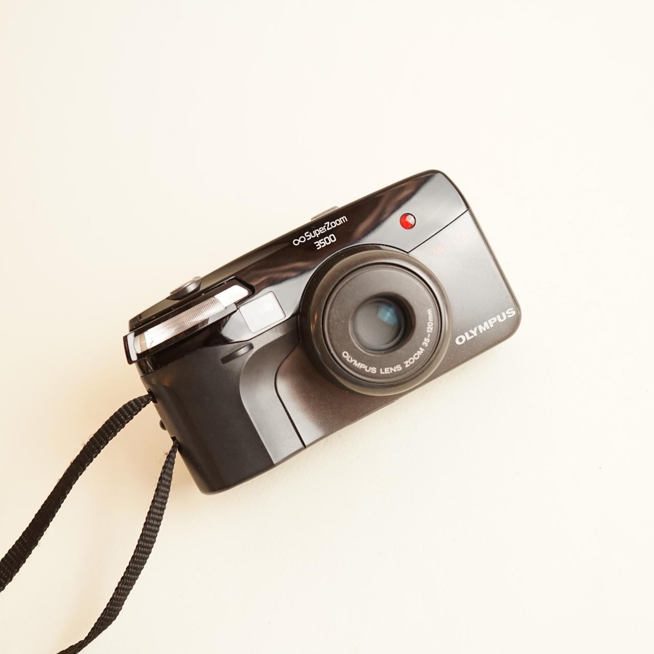 Olympus Infinity Super Zoom 3500 Film Camera | 35mm Point & Shoot | Tested & Working | Black