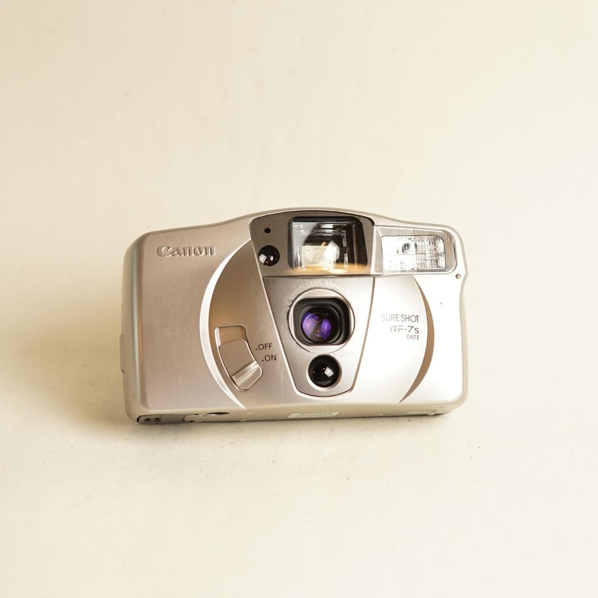 Canon SureShot AF-7S Date Film Camera | 35mm Point & Shoot | Tested & Working | Silver