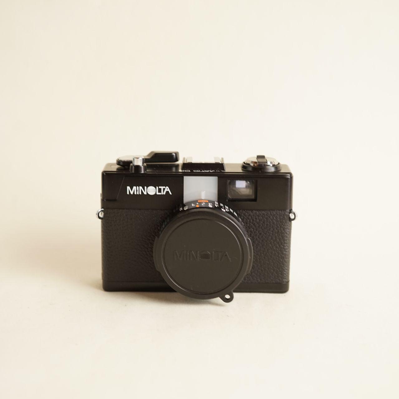 Minolta Hi-Matic G2 Film Camera + Minolta Electroflash 20 | 35mm Point & Shoot | Tested & Working | Silver & Black