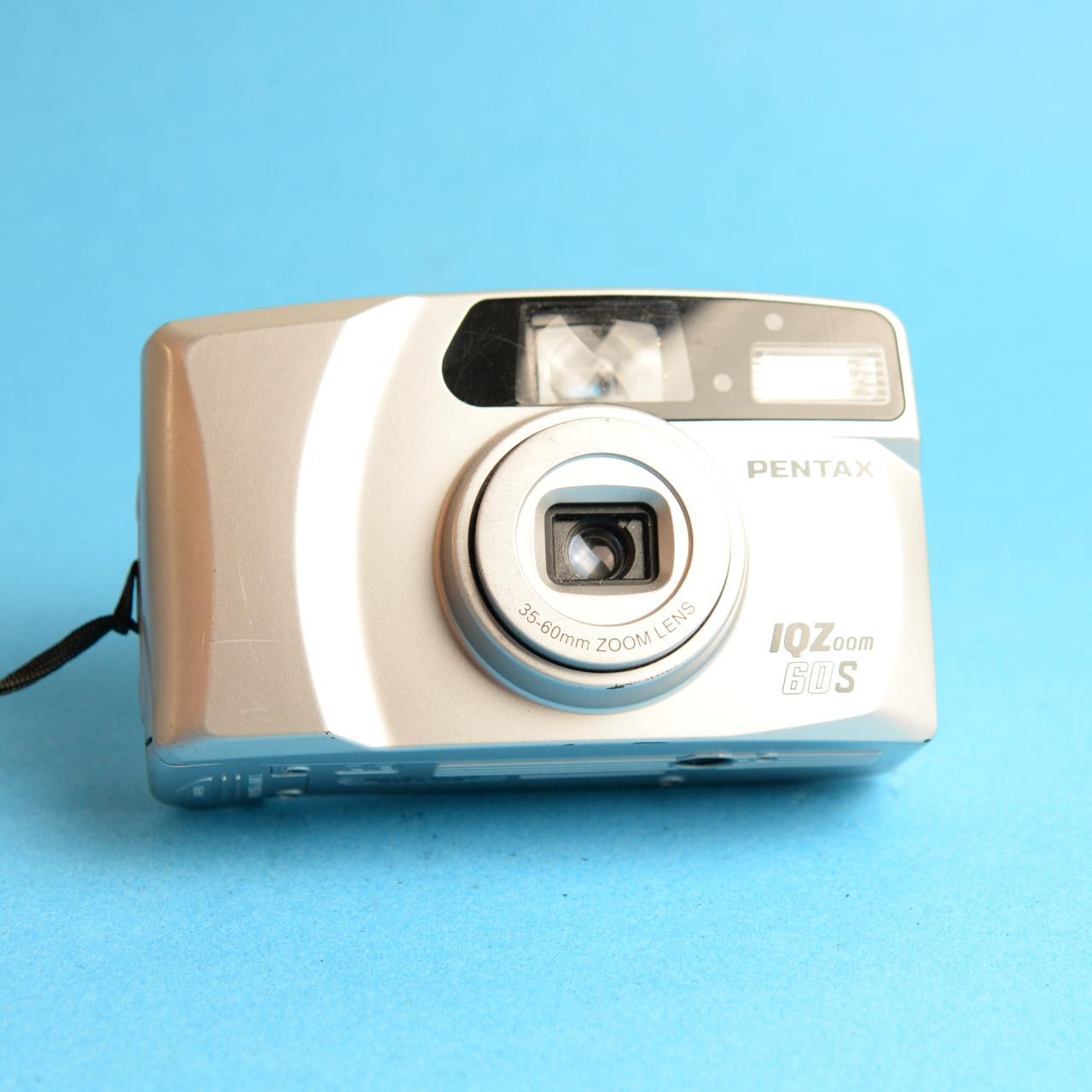 Pentax IQZoom 60S Film Camera | 35mm Point & Shoot | Tested & Working | Silver