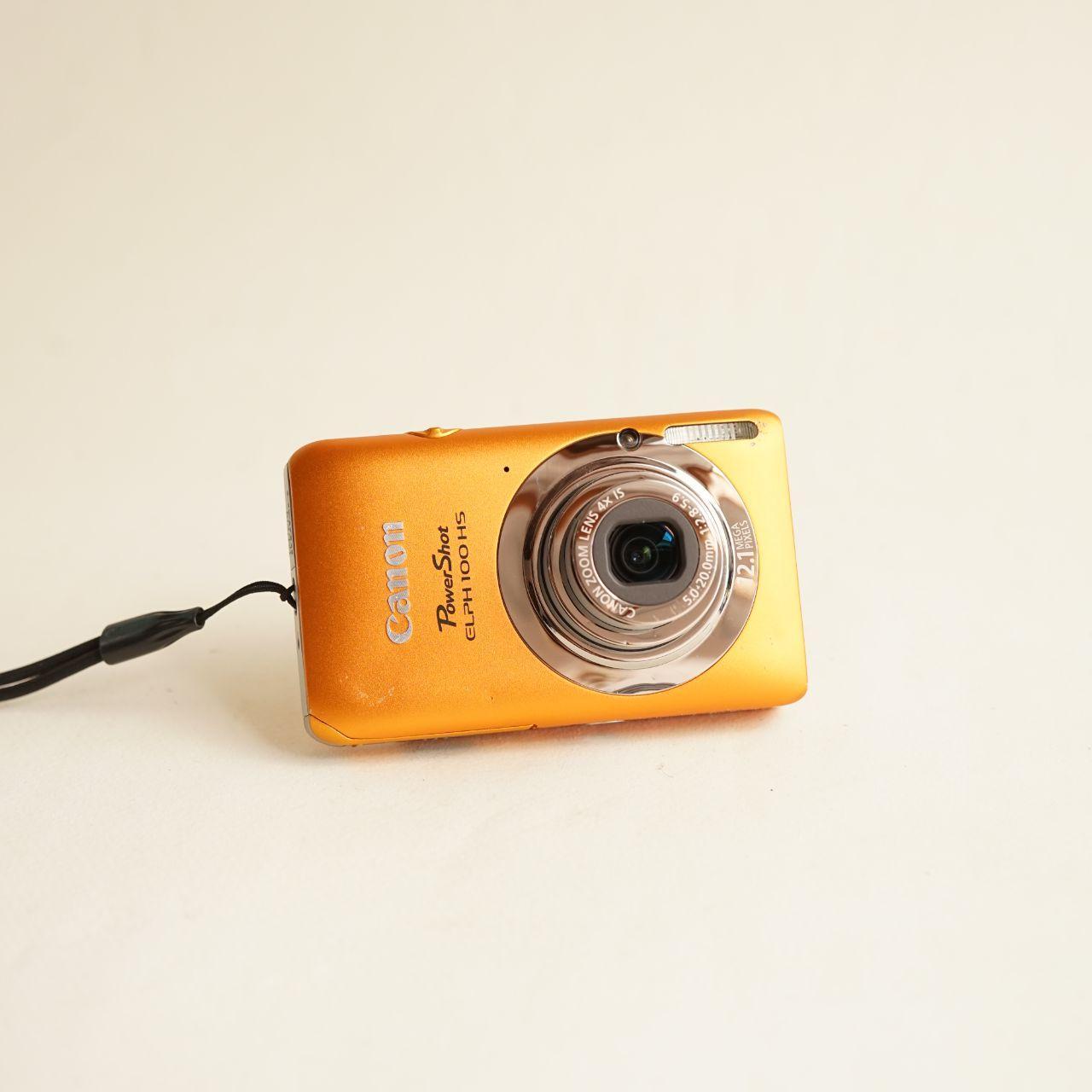Canon PowerShot ELPH 100 HS Digital Camera | 12.1MP | Tested & Working | Orange