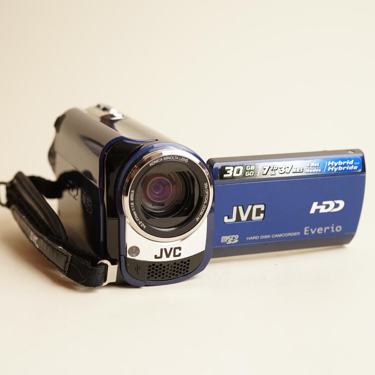 JVC Everio GZ-MG330AU Digital Camcorder + Fisheye Lens | Tested & Working | Blue