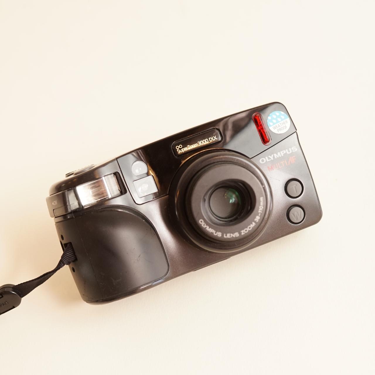 Olympus Infinity SuperZoom 3000 DLX Film Camera | 35mm Point & Shoot | Tested & Working | Black