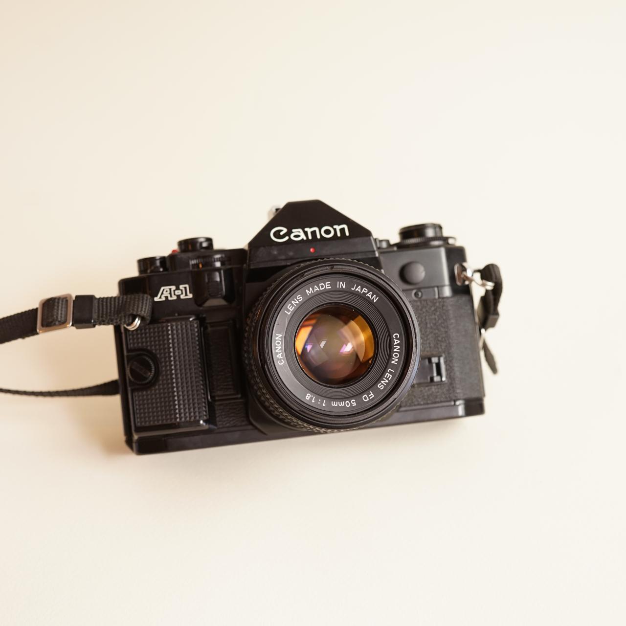 Canon A-1 35mm Film Camera w/ 50mm Lens | Tested & Working | Black