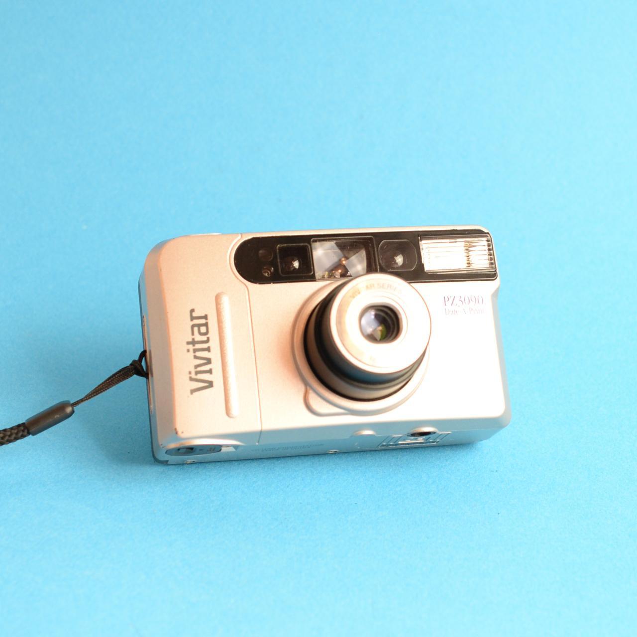 Vivitar PZ3090 Film Camera | 35mm Point & Shoot | Tested & Working | Silver