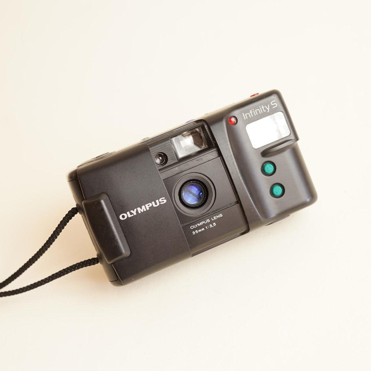 Olympus Infinity S Film Camera | 35mm Point & Shoot | Tested & Working | Black