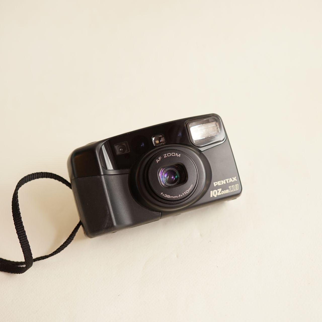 Pentax IQZoom 110 Film Camera | 35mm Point & Shoot | Tested & Working | Black