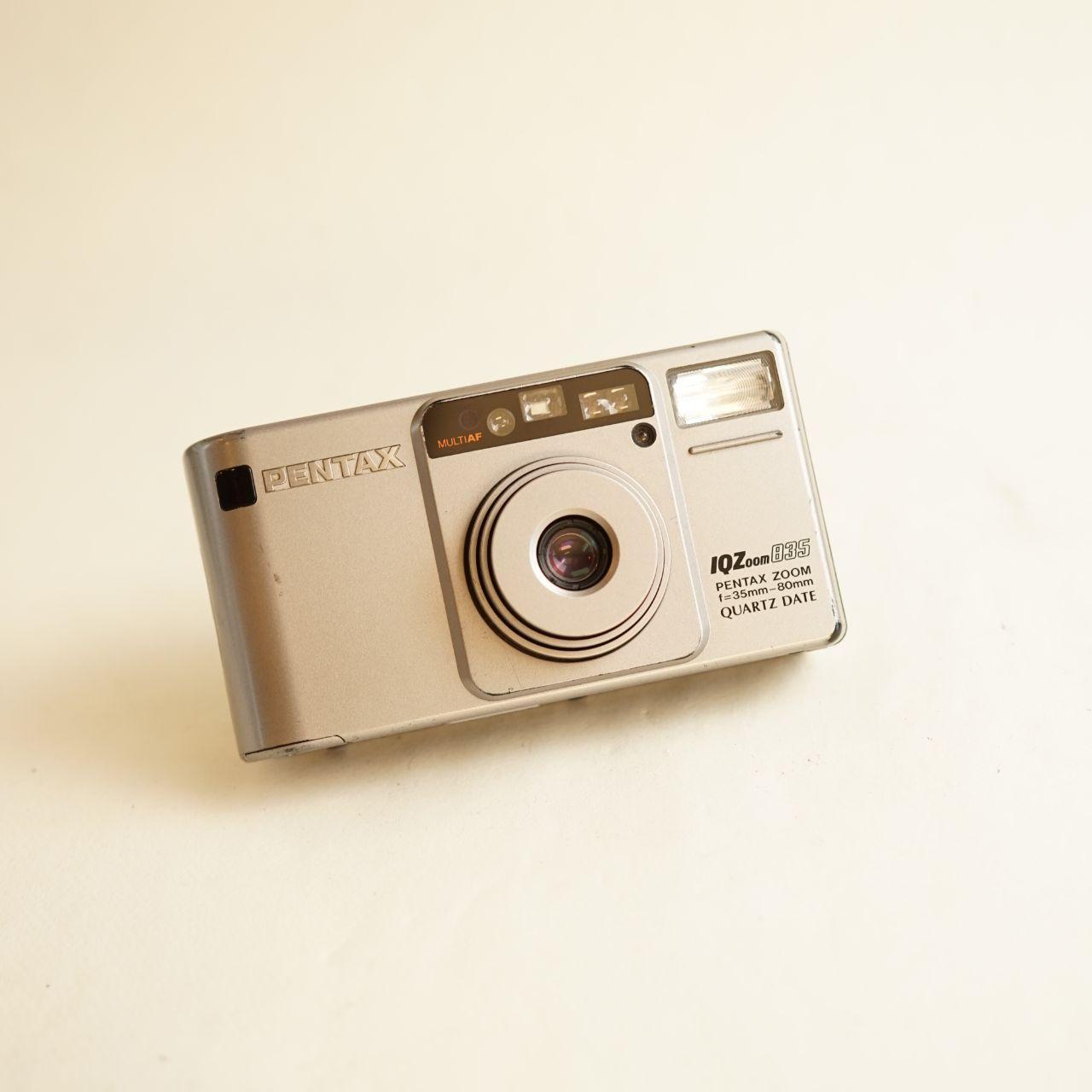 Pentax IQZoom 835 Film Camera | 35mm Point & Shoot | Tested & Working | Silver