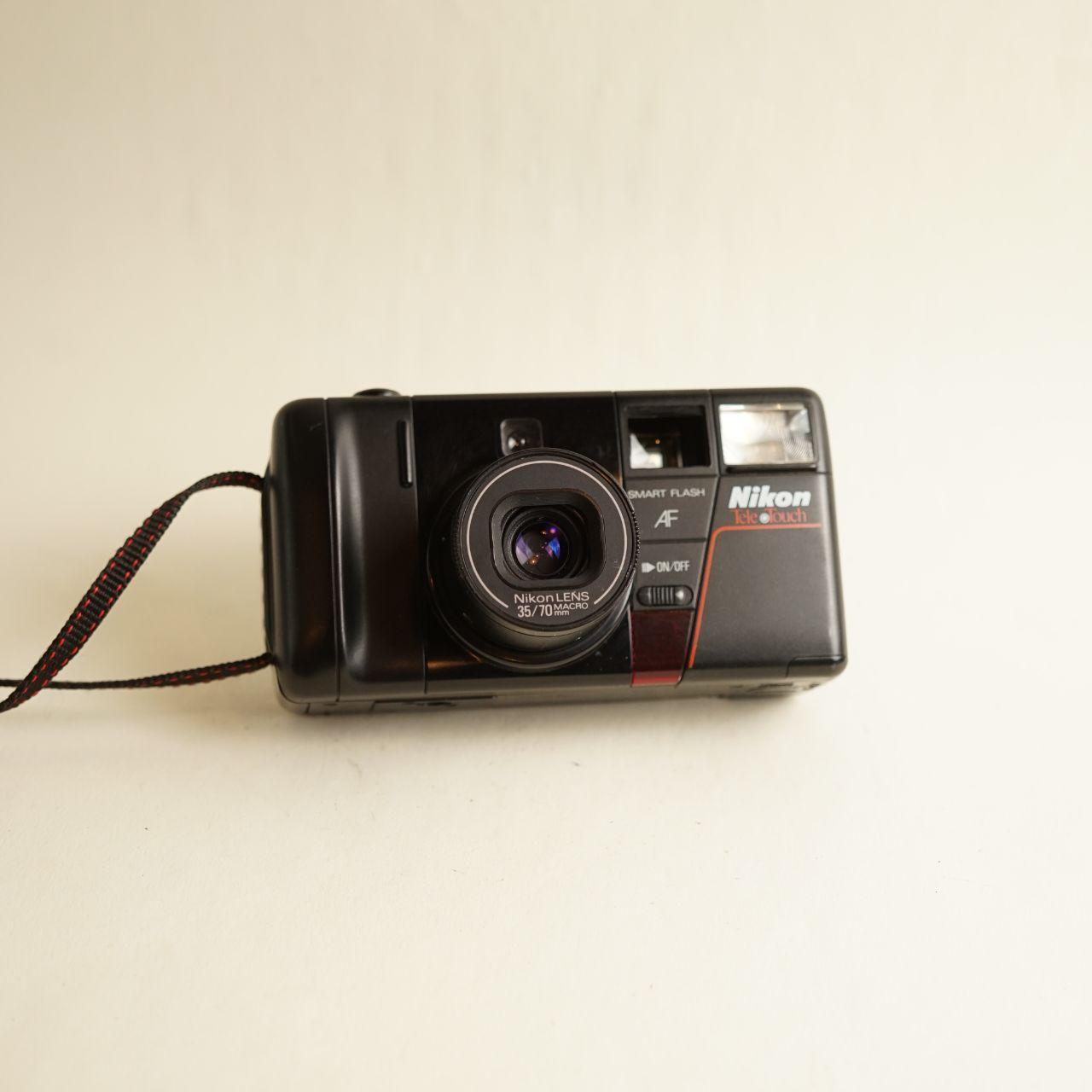 Nikon Tele Touch Film Camera | 35mm Point & Shoot | Tested & Working | Black