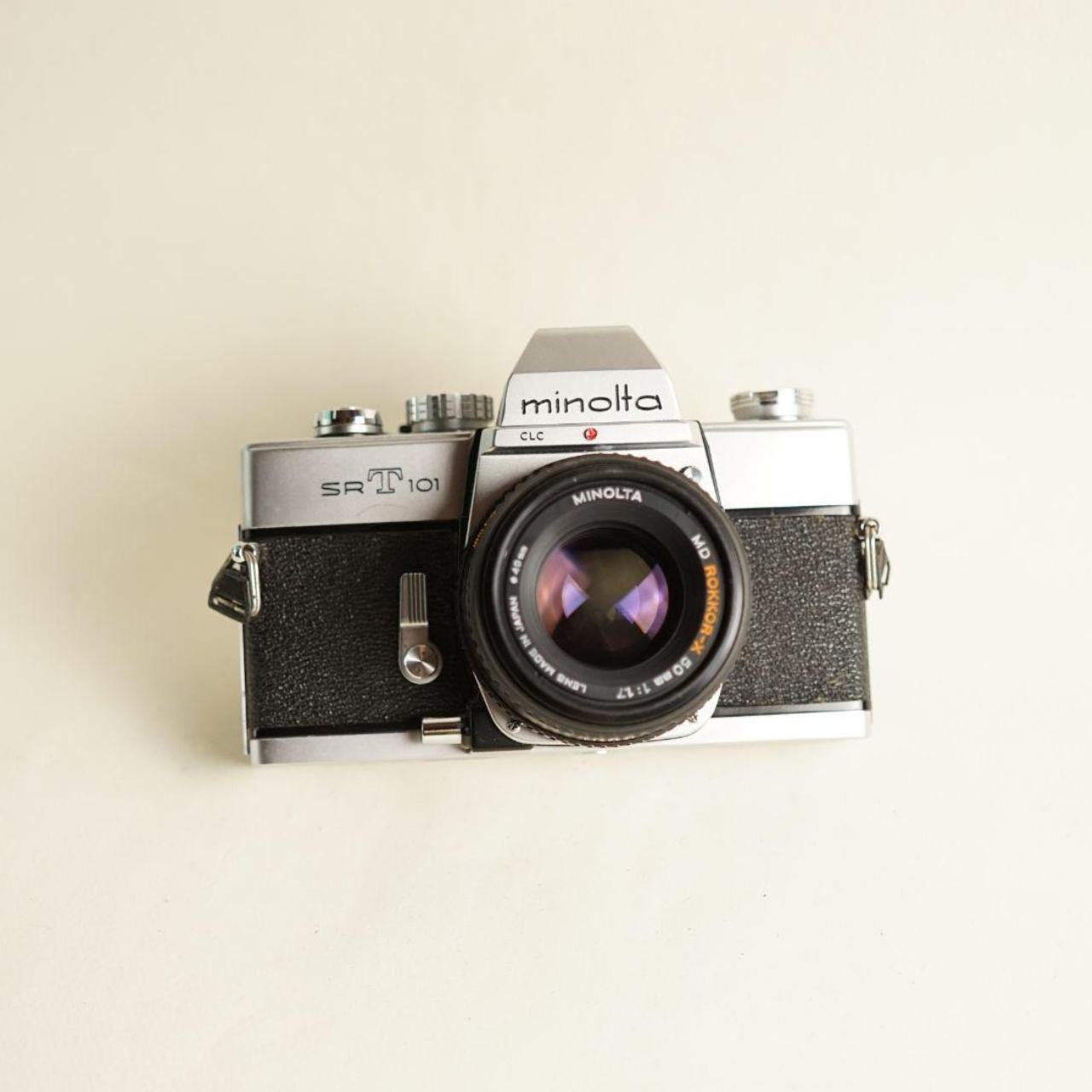 Minolta SRT 101 | FULLY CLA'd | 35mm SLR Film Camera | Tested & Working | Silver & Black