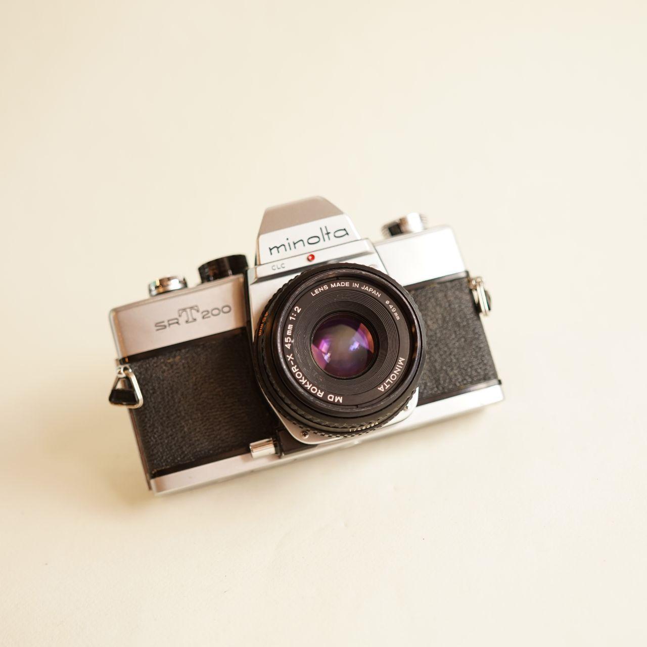 Minolta SRT 200 | 35mm SLR Film Camera | FULLY CLA'd | Tested & Working | Silver & Black