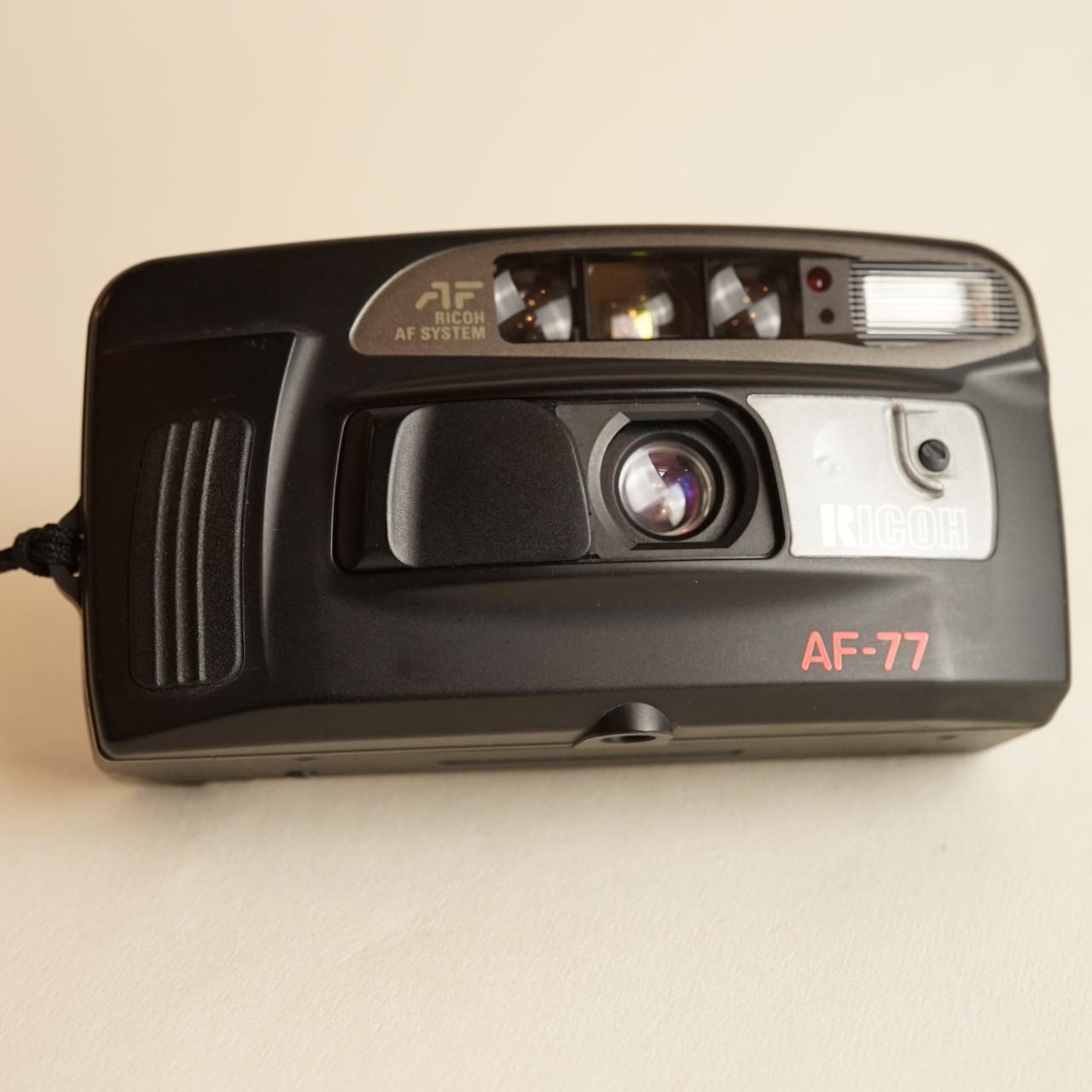 Ricoh AF-77 | 35mm Point & Shoot Film Camera | Tested & Working | Black