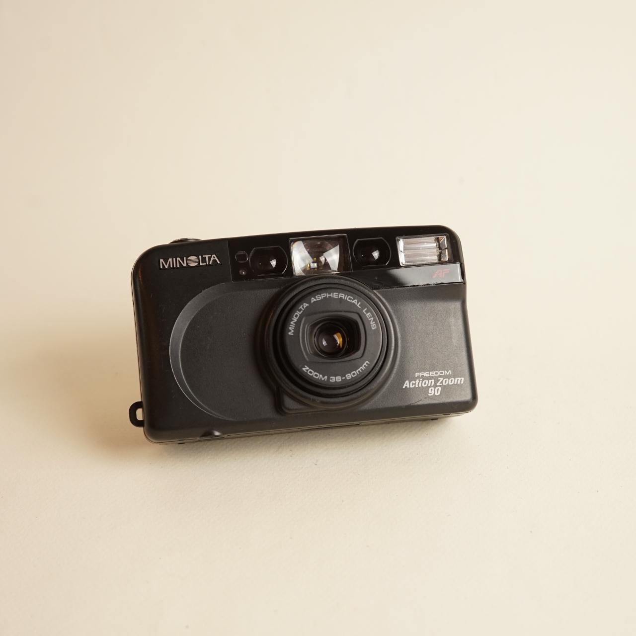 Minolta Freedom Action Zoom 90 Film Camera | 35mm Point & Shoot | Tested & Working | Black