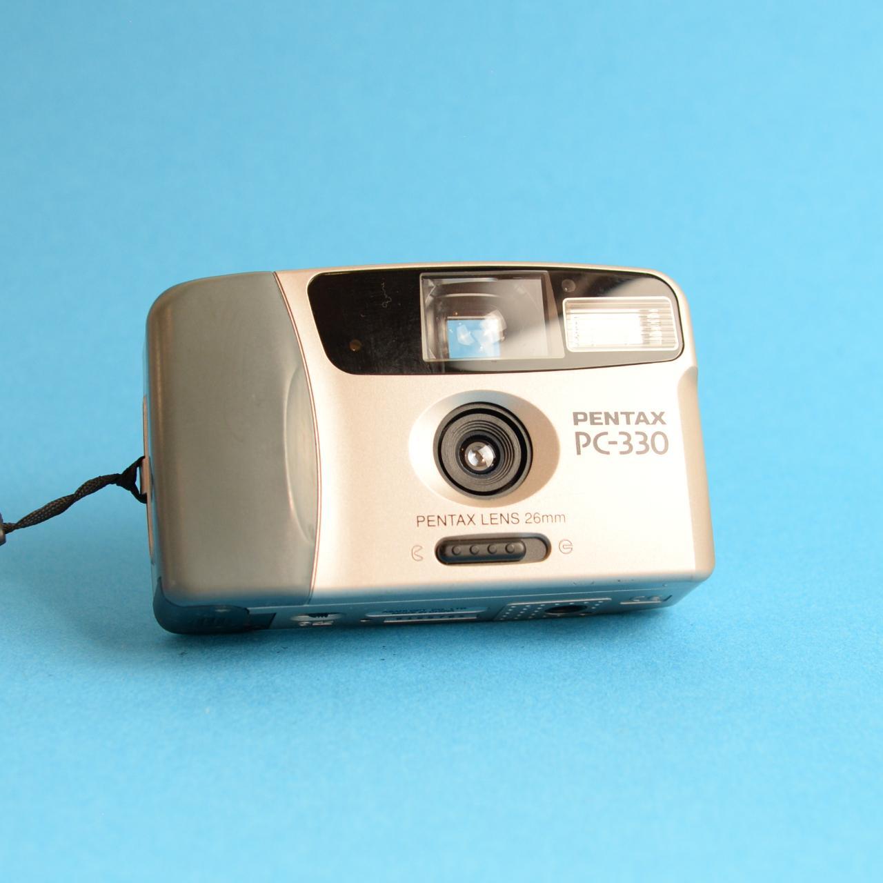 Pentax PC-330 Film Camera | 35mm Point & Shoot | Tested & Working | Silver