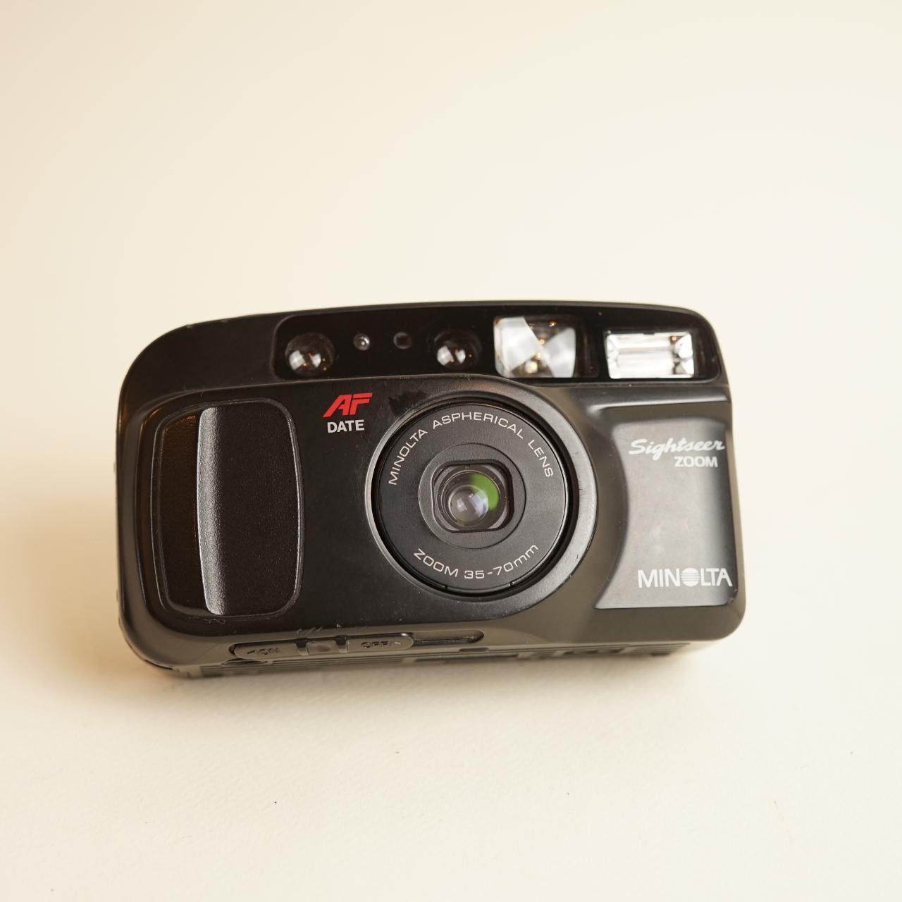 Minolta Sightseer Zoom Film Camera | 35mm Point & Shoot | Tested & Working | Black