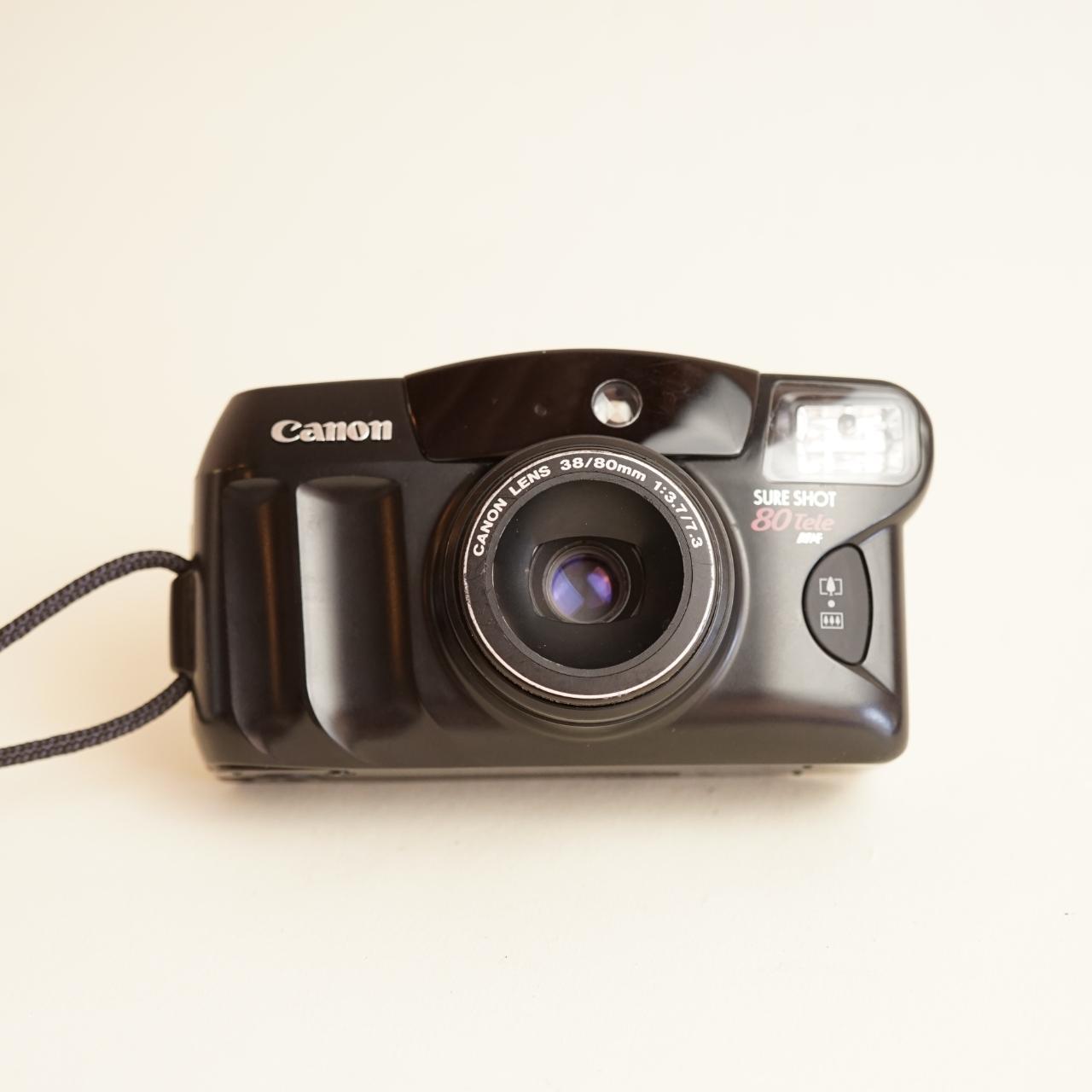 Canon SureShot 80 Tele Film Camera | 35mm Point & Shoot | Tested & Working | Black