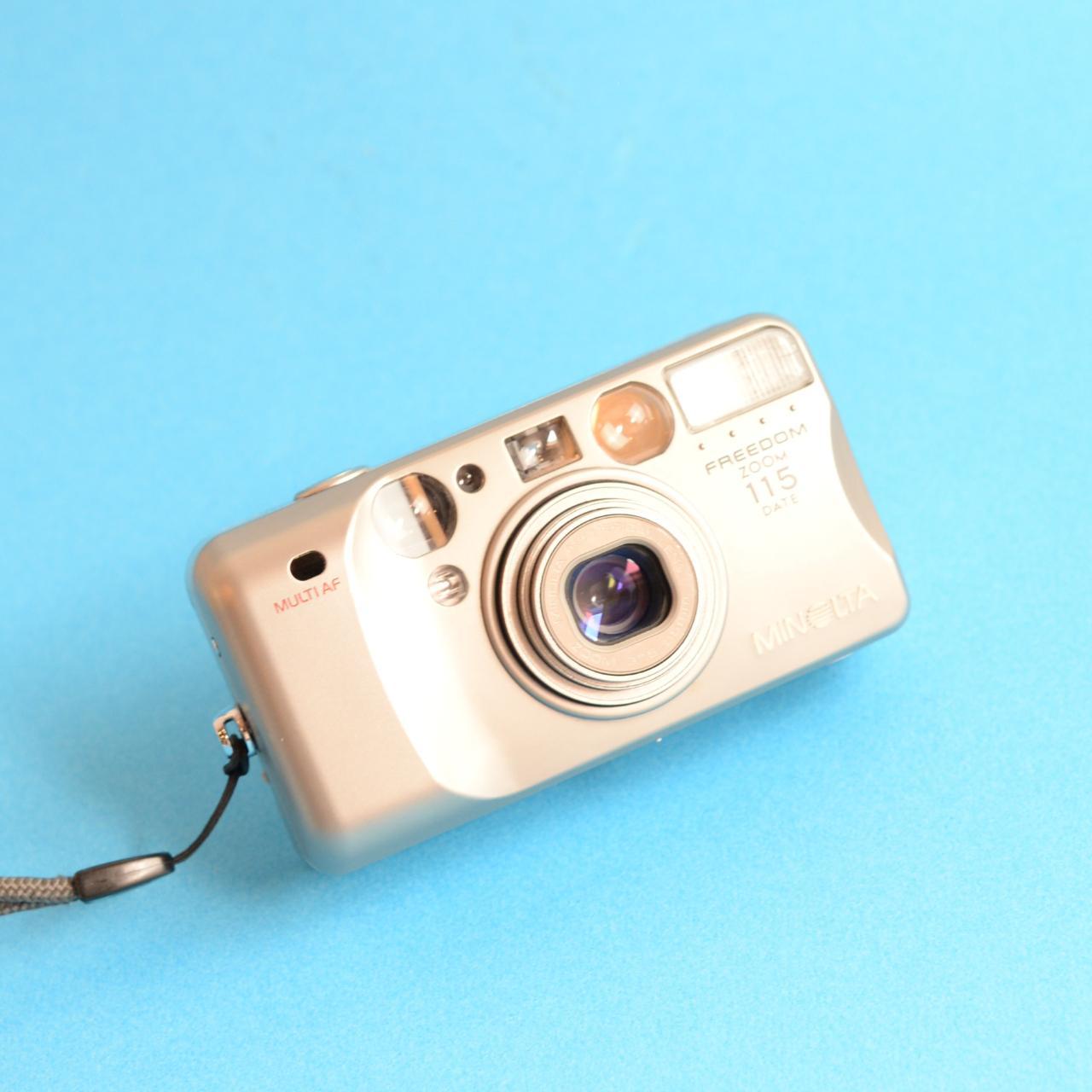 Minolta Freedom Zoom 115 Date Film Camera | 35mm Point & Shoot | Tested & Working | Silver