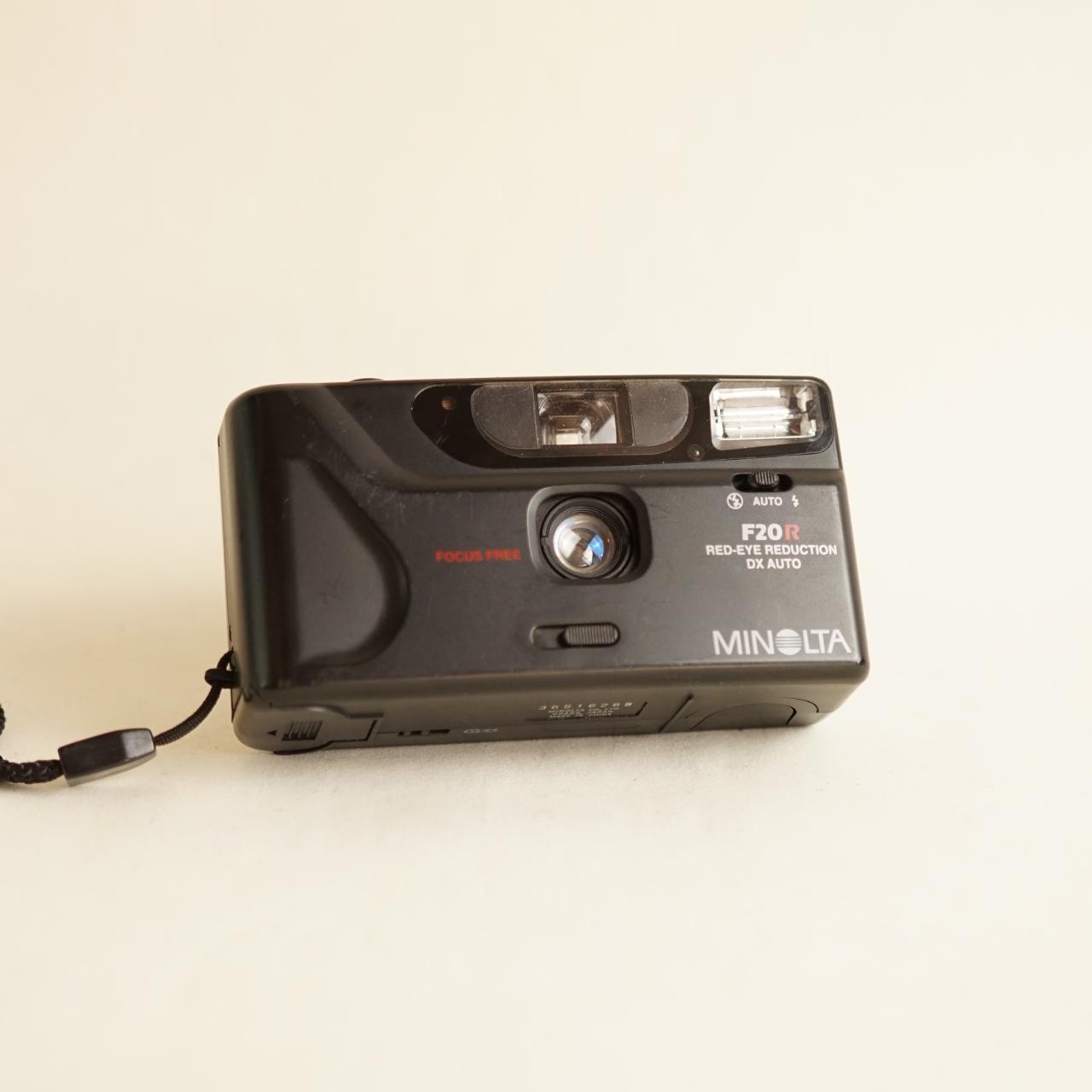 Minolta F20R Film Camera | 35mm Point & Shoot | Tested & Working | Black